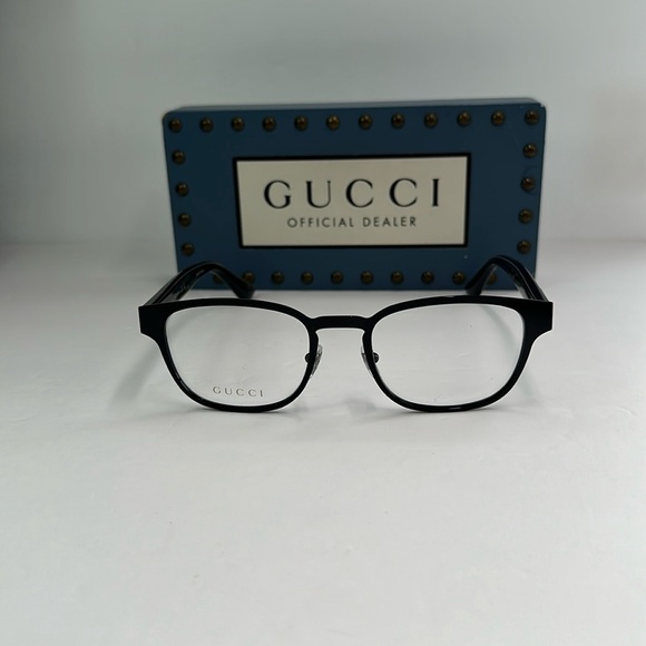 Gucci GG1118O 003 Eyeglasses Men's Black/Grey Full Rim Square Shape 52-20-145 - Picture 5 of 15